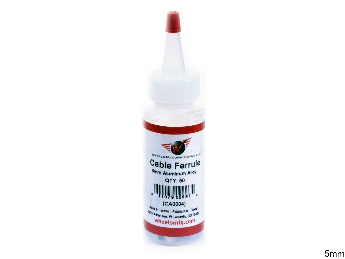 Wheels MFG Aluminum Cable Housing Ferrules (50pcs) 3 Wheels MFG Aluminum Cable Housing Ferrules (50pcs) - Image 3